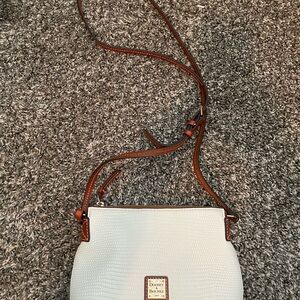 Dooney & Bourke White and Brown Crossbody Bag